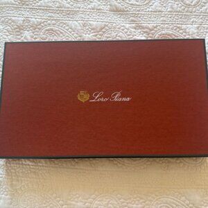 Loro Piana 70% Linen 30% Silk Blue Green Striped Scarf 78” X 34”